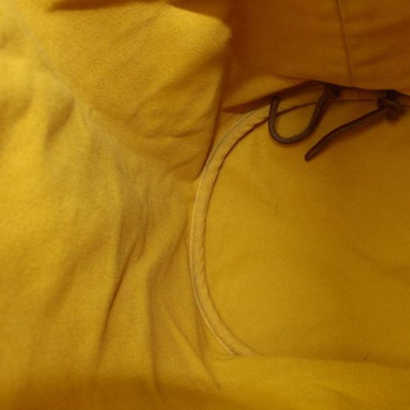 Hermès Yellow Canvas Sac Polochon Mimile Drawstring Backpack 913her18 - Picture 4 of 12